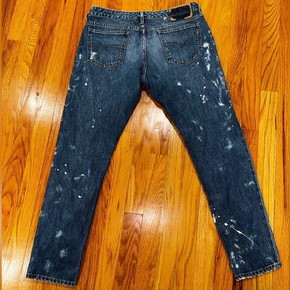 Polo Ralph Lauren Astor Slim Boyfriend Jillian Wash Jeans Paint Splatter - Picture 4 of 7